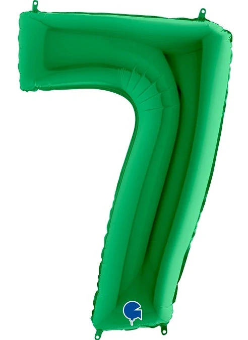xČíslice 7 zelená 102cm / včetně helia