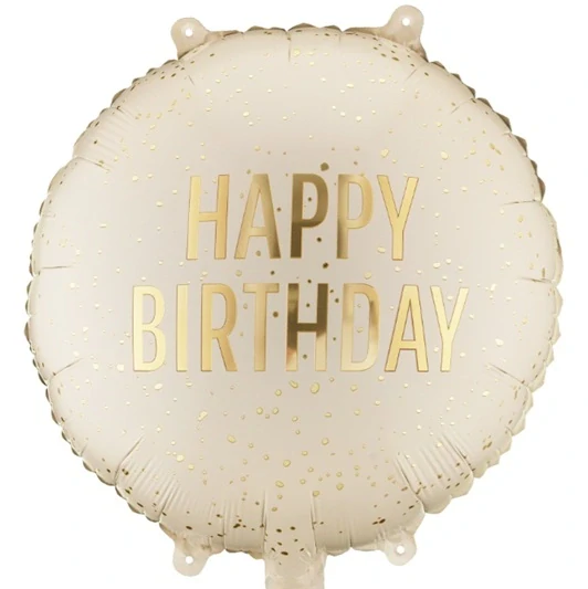 HAP 133 Happy Birthday krémové 35cm