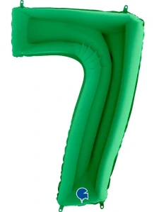 xČíslice 7 zelená 102cm / včetně helia