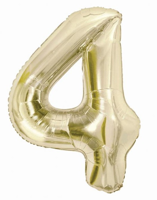 Číslice 4 - Champagne 85cm