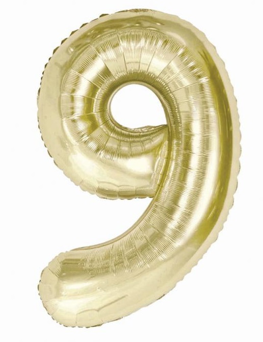 Číslice 9 - Champagne 85cm