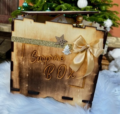 WOOD Dřevěný box - krychle 25x25x25 cm + moje náplň
