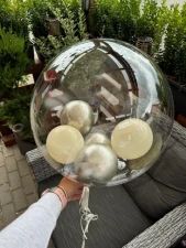 Průhledná bublina plněná mini balónky - cca 50cm