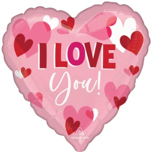 SRDCE 71 - Jumbo růžové srdce - I love you 71 cm