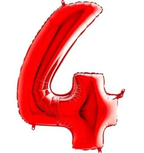 x-20 Číslice 4 - červená 102cm
