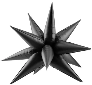 4D dekorační hvězda černá - 70cm