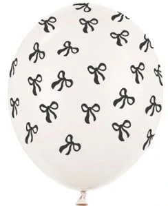 BAL 99 - Černá mašlička – krémově bílá / 30 cm