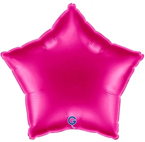 STAR 23 - Fóliový balonek hvězda tmavě růžová - Magenta 45 cm