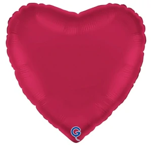 SR 96 - Fóliový balonek srdce červené - Satin Cherry 45 cm