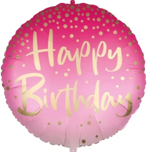 HAP 127 Foliový balonek růžové ombre Happy Birthday 46cm