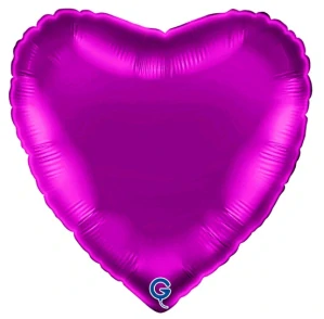 SR 99 Fóliový balonek srdce fialové - Purple 45 cm