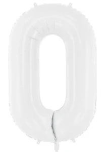 xČíslice 0 - bílá 86 cm