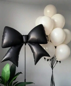 SADA 67 Mašle černá s latexovými balonky 1+10ks