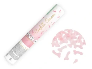 Vystřelovací konfety růžové penisy – 20 cm