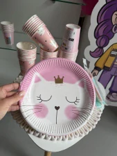 Kočička party talířek 8ks - 23cm