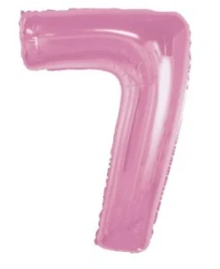 Číslice "7" světle růžová 92cm fóliový balónek