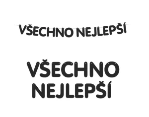 Papírová girlanda Všechno nejlepší – černá 130 cm