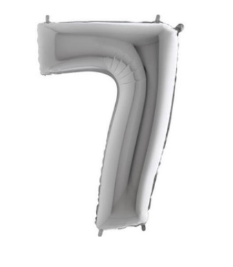 xČíslice 7 - silver 80 cm nelétá