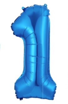 xČíslice 1 - modrá 70 cm nelétá