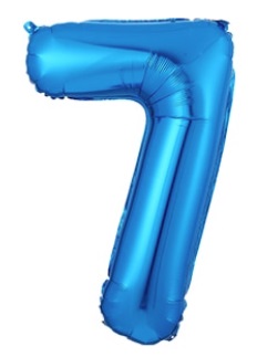 xČíslice 7 - modrá 70 cm nelétá