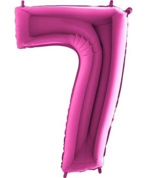 xČíslice 7 - tmavě růžová 70 cm nelétá