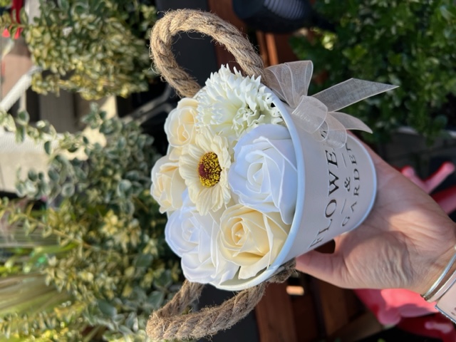 Flower box - plecháček Champagne S / 14 cm výška