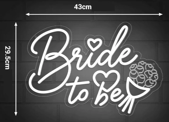 LED nápis BRIDE TO BE - půjčovna