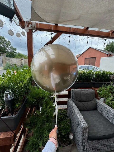 Bublina plněná barevným balónkem - cca 45 cm