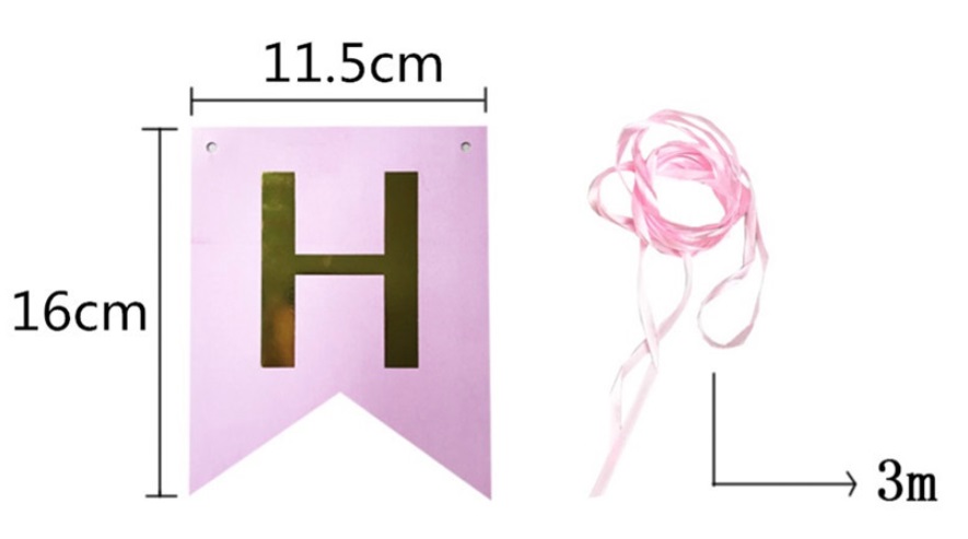 Banner / girlanda - white pink