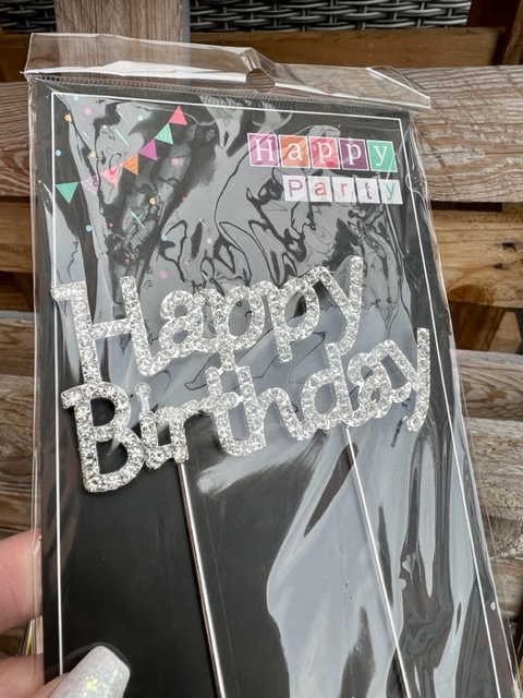 Na dort 12 - HB silver / kovová s kamínky