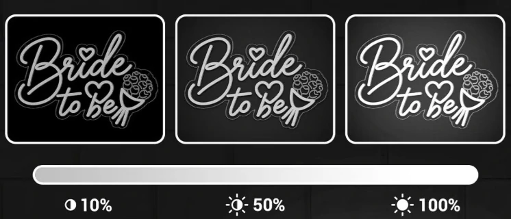 LED nápis BRIDE TO BE - půjčovna