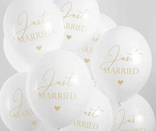 BAL 92 - svatba, Just married / sada 6 ks, 30cm