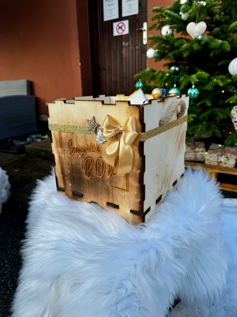 WOOD Dřevěný box - krychle 25x25x25 cm + moje náplň