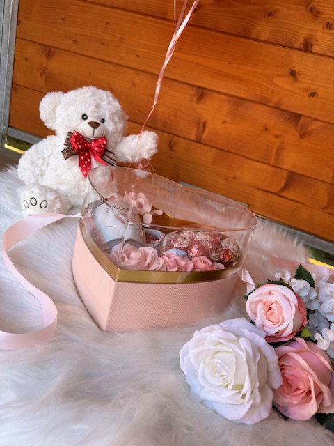 Love box - ❤ / hrníček + sklenička / pink