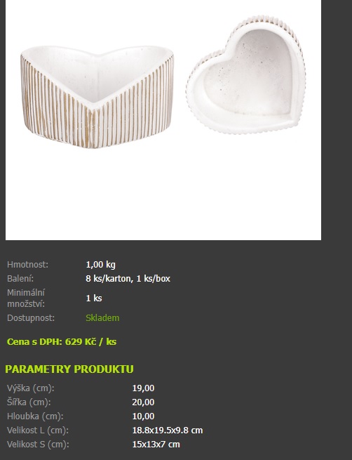 F-BOX stone heart vel. L / 19,5cm