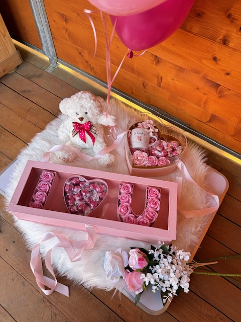 Love box - ❤ / hrníček + sklenička / pink